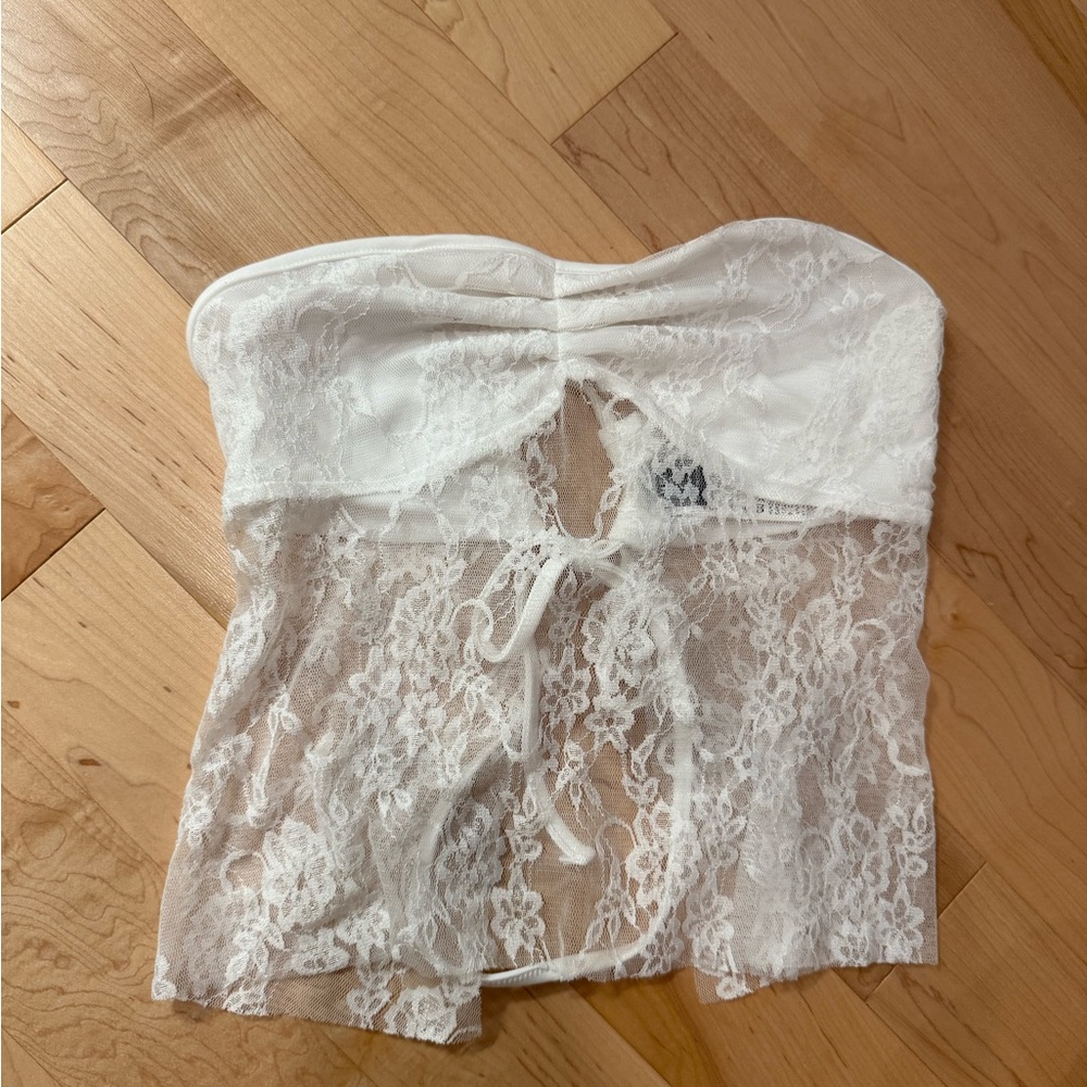 SHEIN White Lace Bandeau